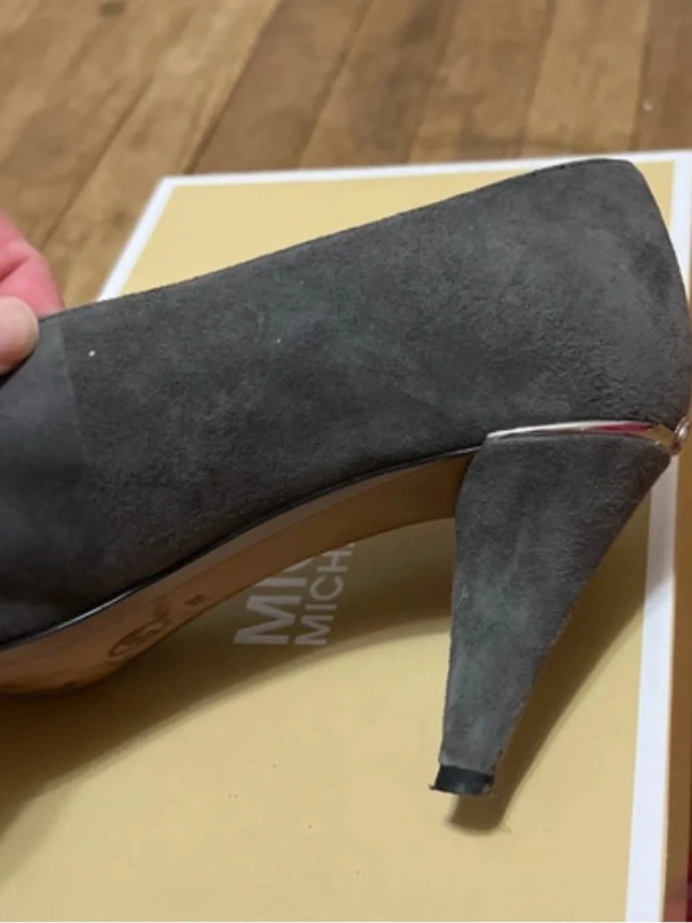 Michael Kors Gray Suede Pointed-Toe Pumps